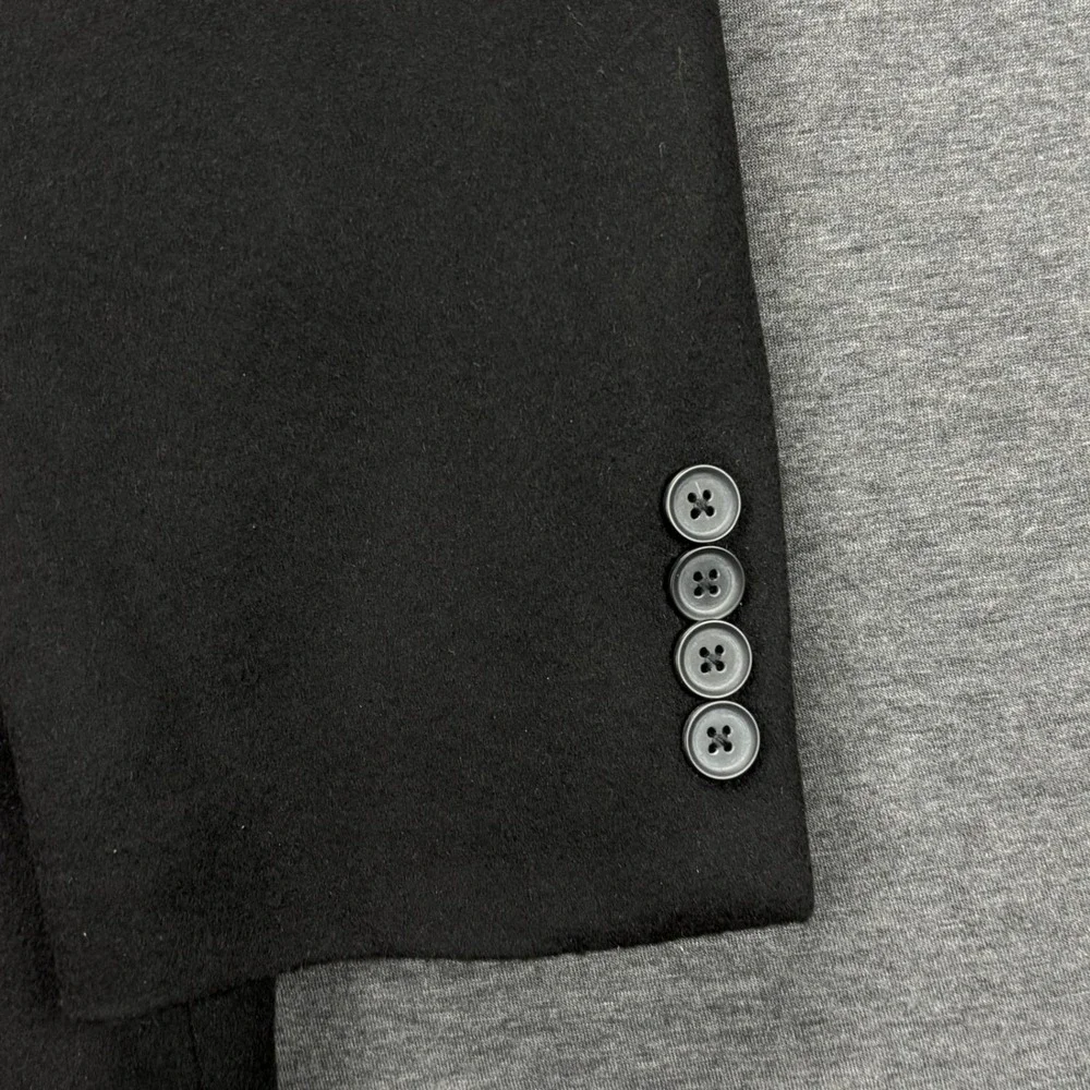 Jos A Bank Suit Jacket Blazer Mens 42R 100% Cashmere Black Two Button Lined